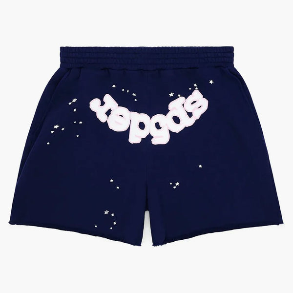 Sp5der Og Web Logo Sweat Short Navy