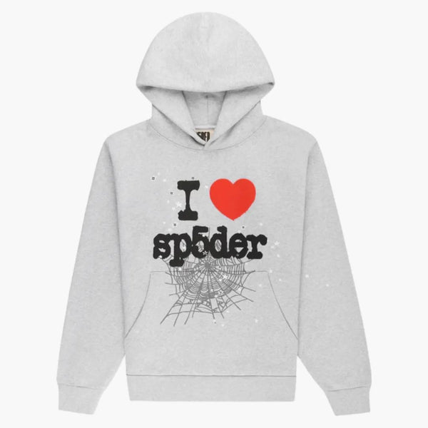 Sp5der Souvenir Hoodie Heather Grey