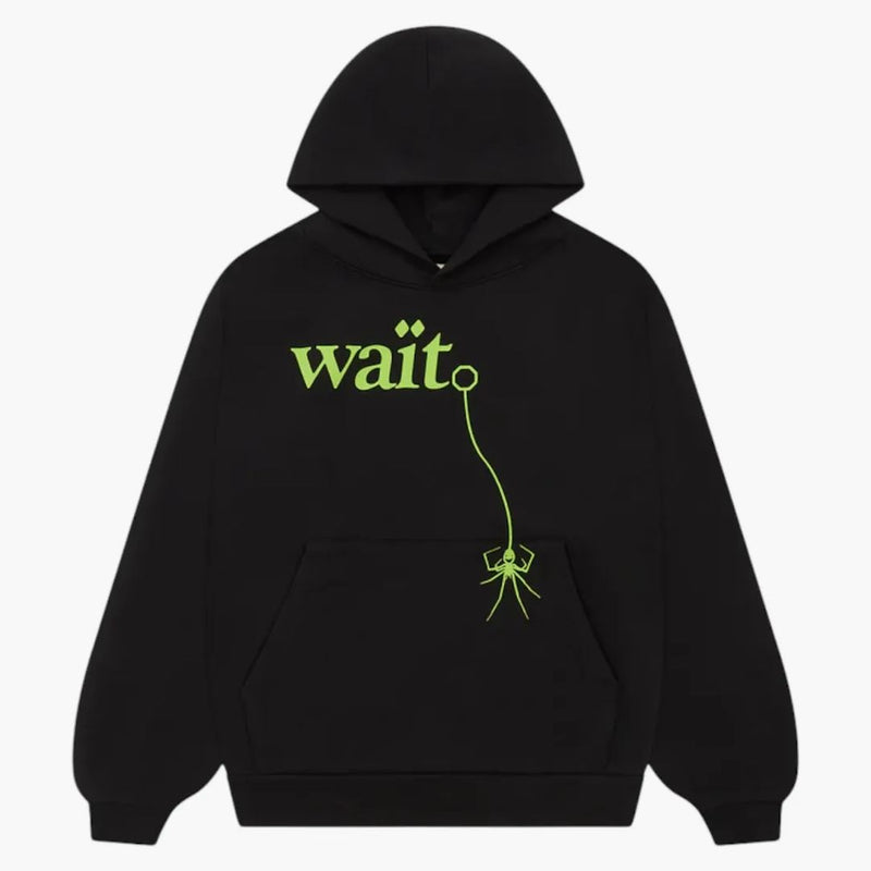 Sp5der Wait Hoodie Black