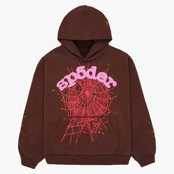 Sp5der Web Hoodie Brown