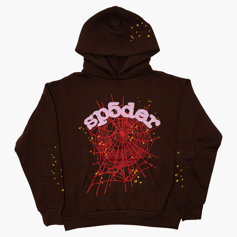 Sp5der Web Hoodie Brown