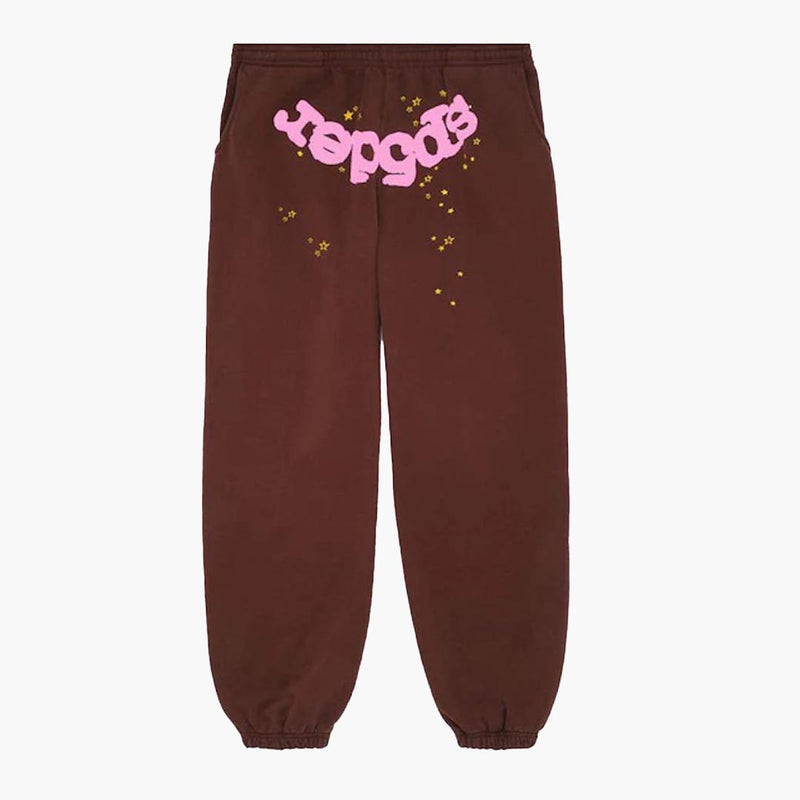 Sp5der Web Sweatpants Brown