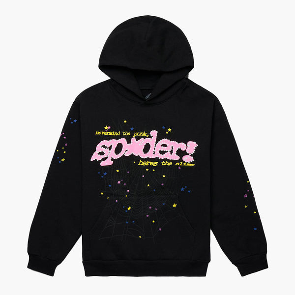 Sp5der världen över p*nk hoodie svart