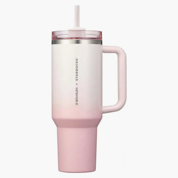 Stanley Starbucks Korea Exclusive Flowstate Quencher 40oz Tumbler Pink