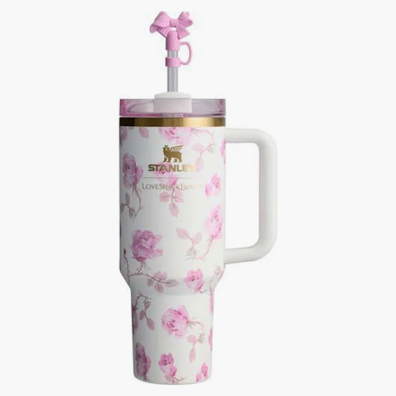 Stanley X Loveshackfancy Flowstate Quencher 40oz Tumbler Ribbonrosa