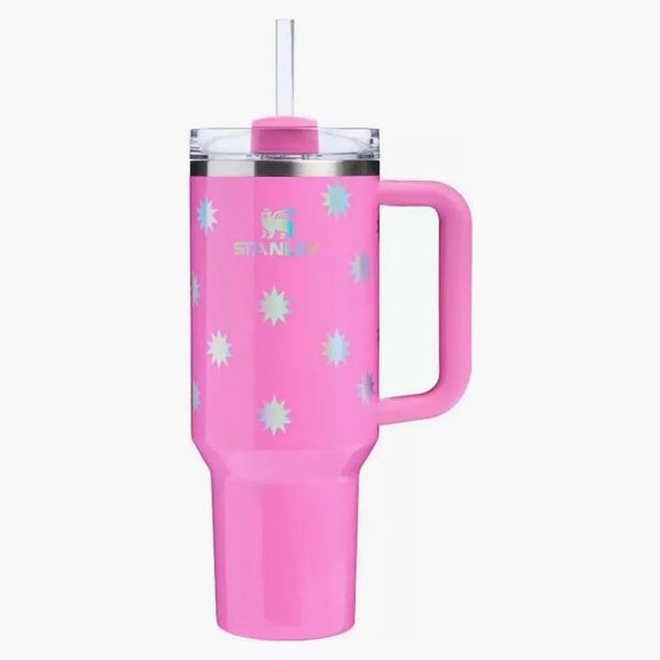 Stanley X Target Exclusive Flowstate Quencher 40oz Tumbler Popsicle Pink Starburst