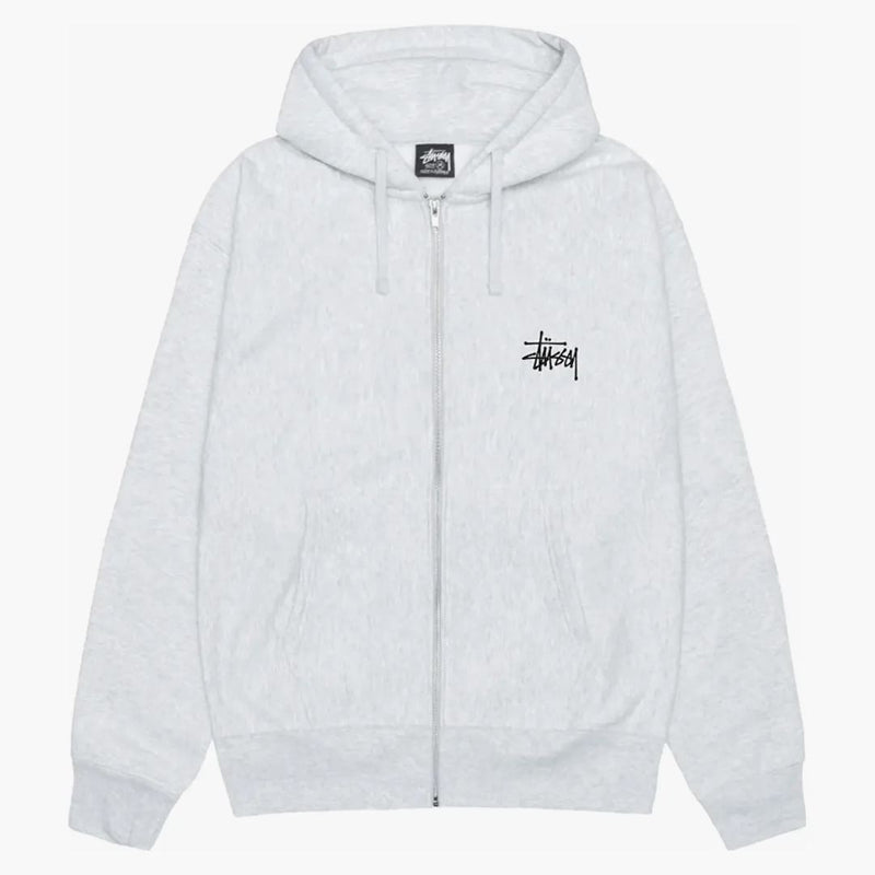 Stussy Basic Stussy Zip Hoodie Ash Heather