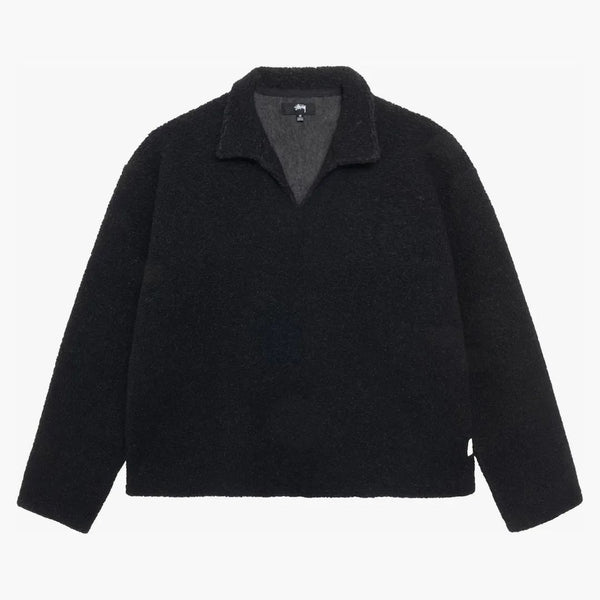 Stussy Wool Blend Sherpa Pullover Black