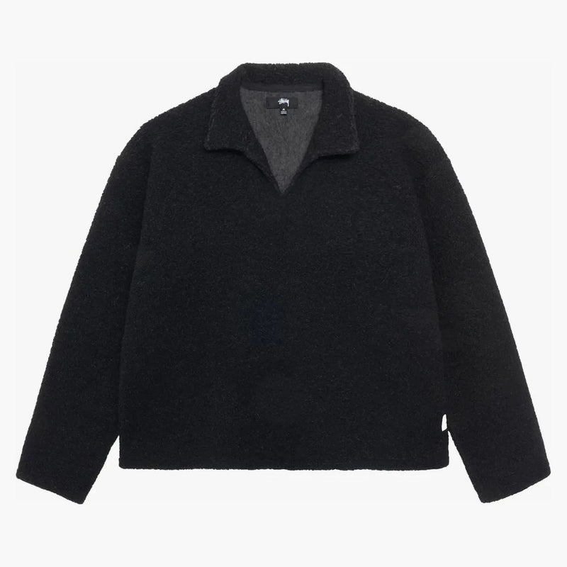 Stussy Wool Blend Sherpa Pullover Black