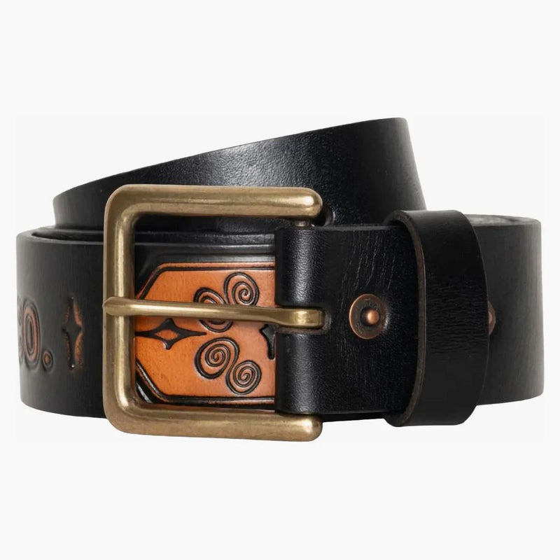 Stussy X Levi's Embossed Leather Belt Black