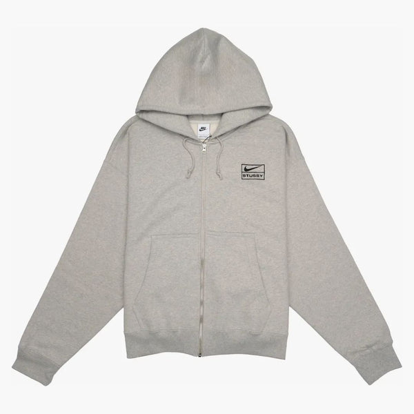 Stussy X Nike Fleece Zip Hoodie Grey Heather