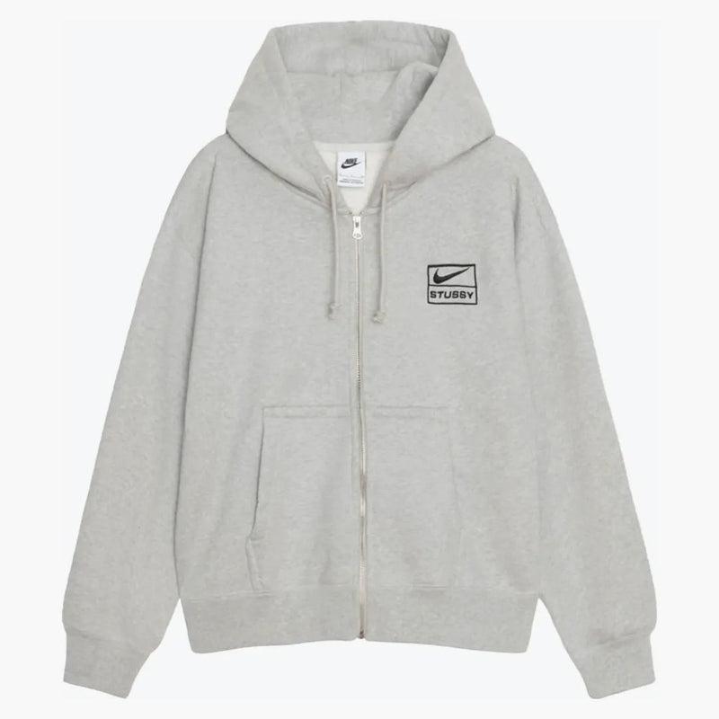 Stussy X Nike Fleece Zip Up Hoodie (asia Sizing Fw23) Grey