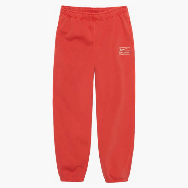 Stussy X Nike Pigment Dyed Fleece Sweatpants Habanero Red