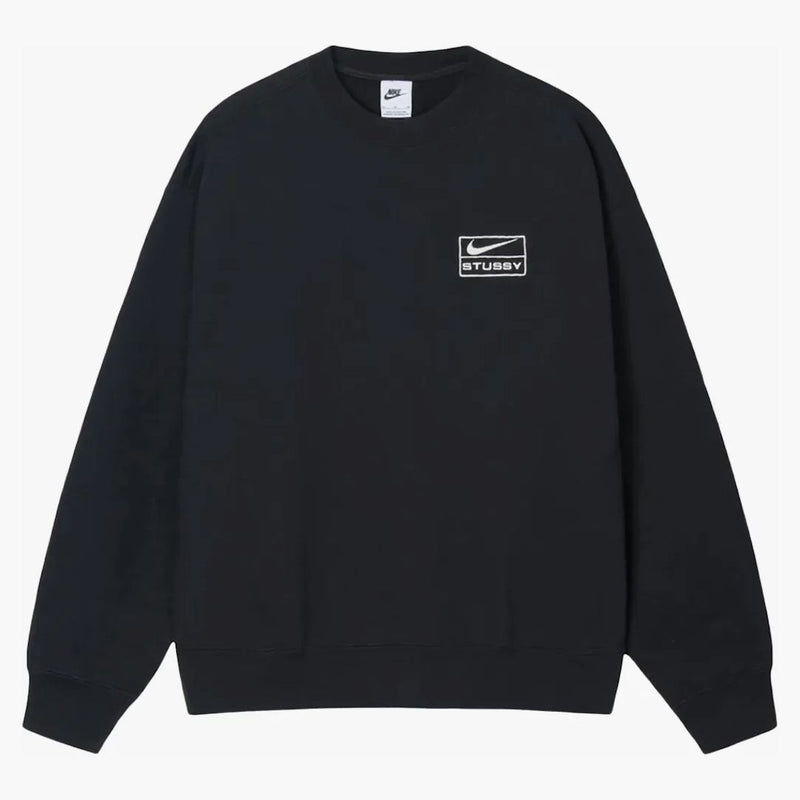 Stussy X Nike Stone Washed Fleece Crew Black