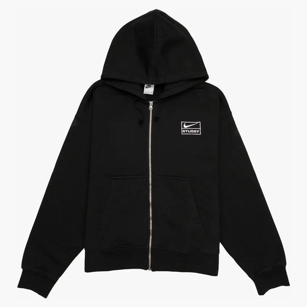 Stussy X Nike Stone Washed Fleece Zip Hoodie Black