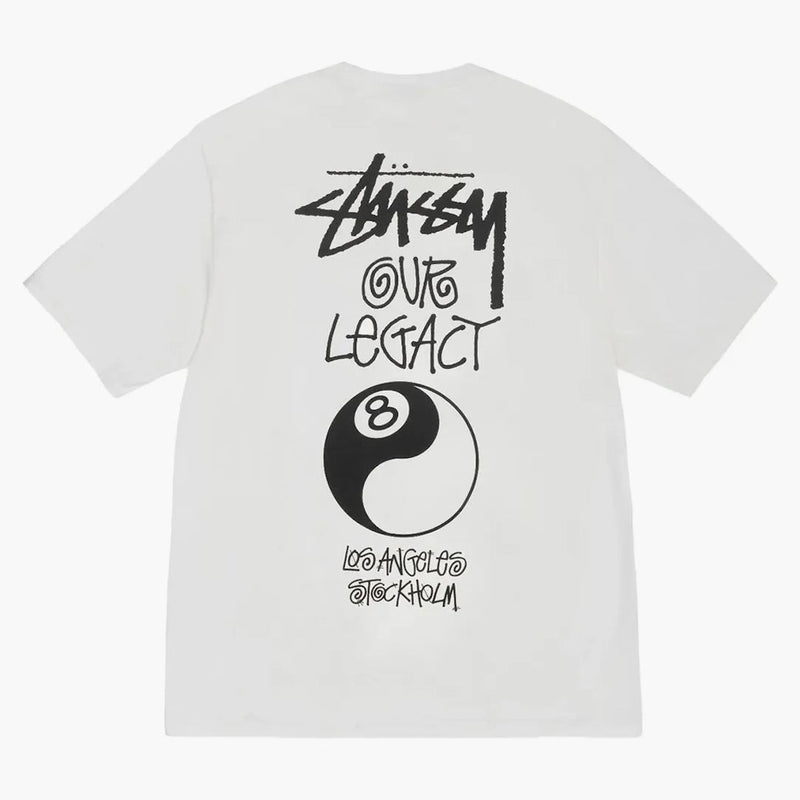 Stussy X Our Legacy Work Shop 8 Ball Yin Yang Pigment Dyed Tee Natural