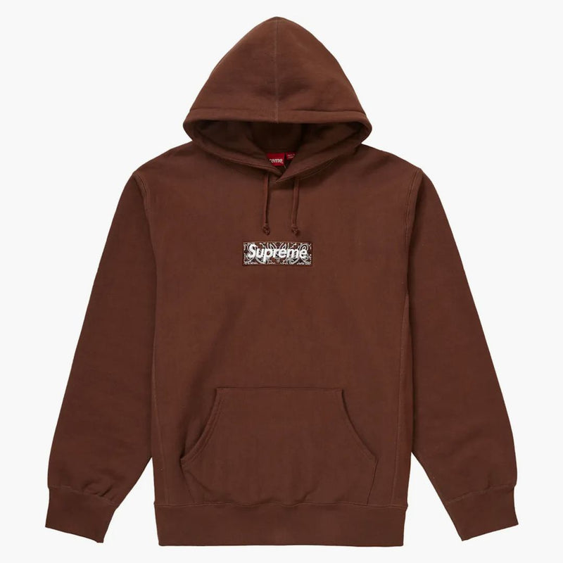 Supreme Bandana Box Logo Hooded Sweatshirt Dark Brown