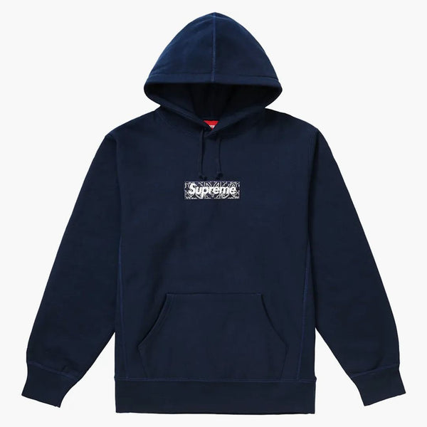 Supreme Bandana Box Logo Hooded Sweatshirt Navy