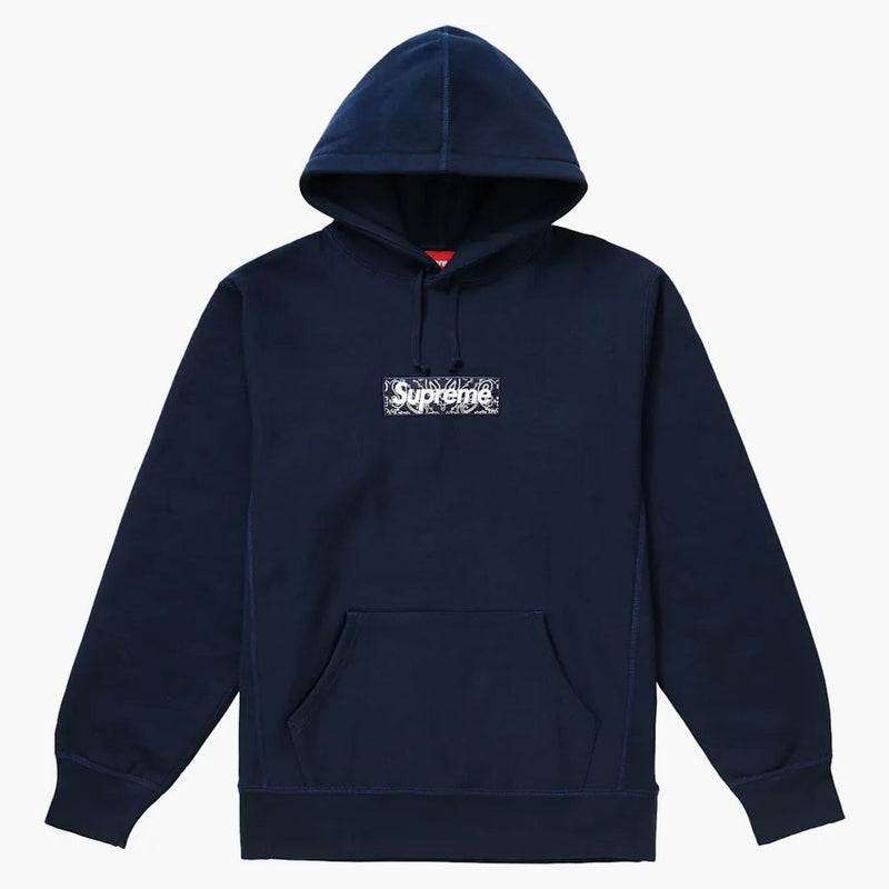 Supreme Bandana Box Logo Hooded Sweatshirt Navy