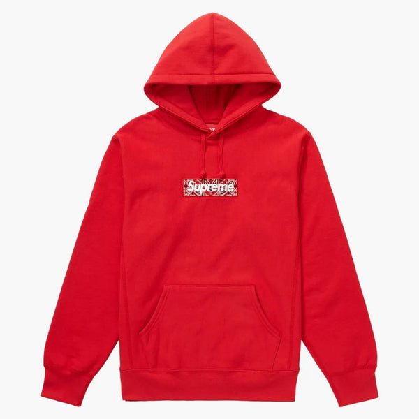 Supreme Bandana Box Logo Hooded Sweatshirt Red