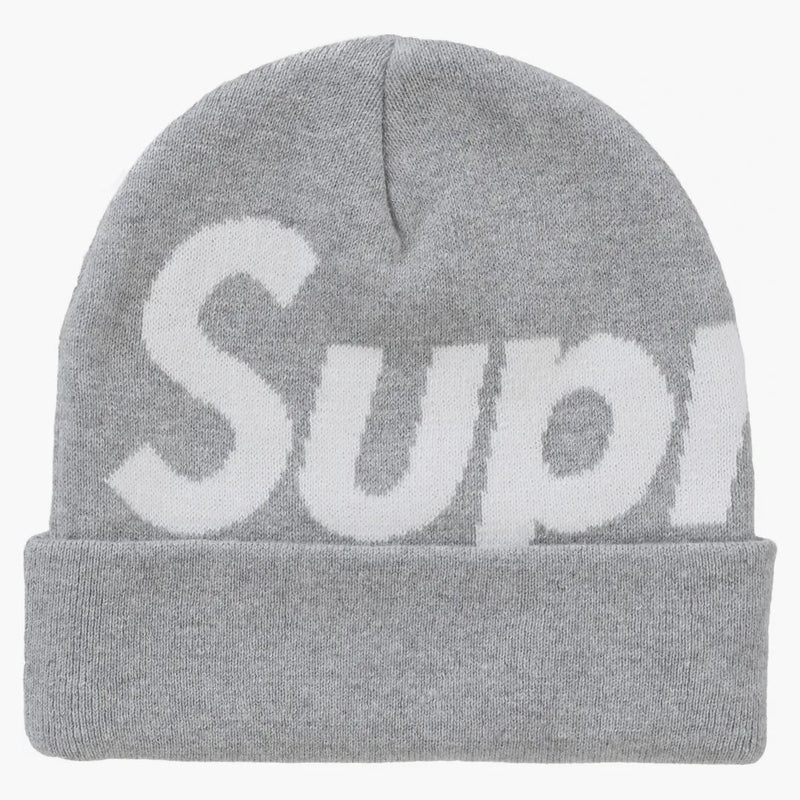 Supreme Big Logo Beanie (fw24) Ash Grey