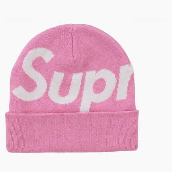 Supreme Big Logo Beanie (fw24) Pink