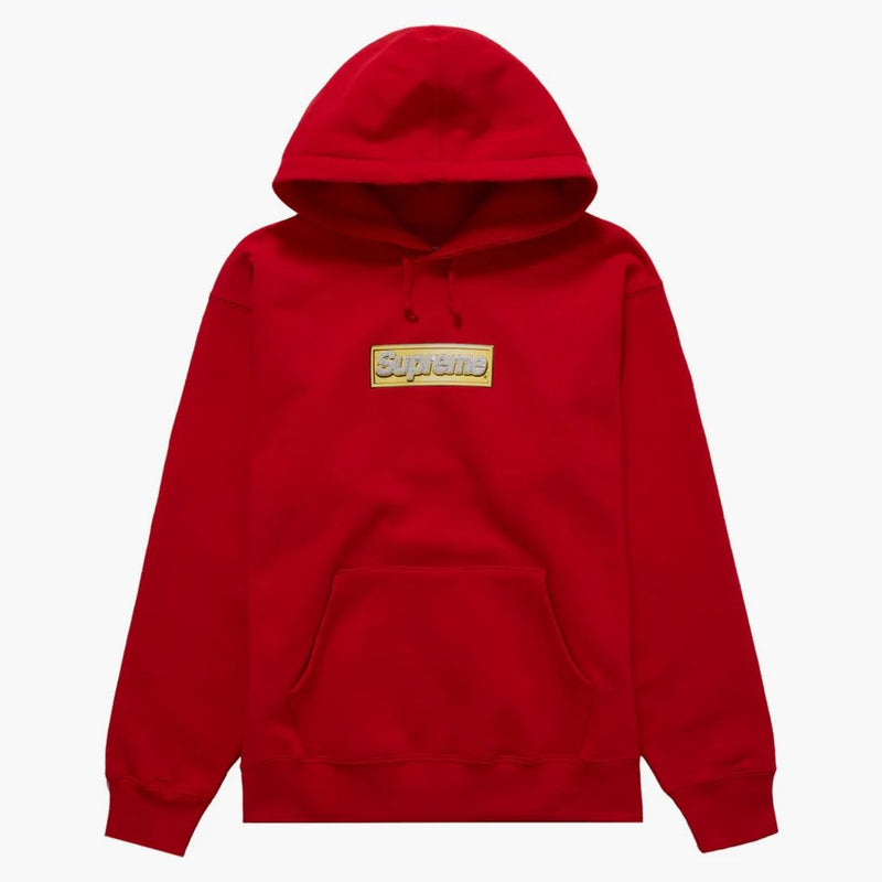 Supreme Bling Box Logo Hooded Sweatshirt Red