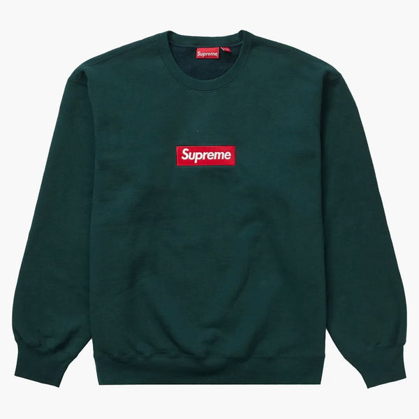 Supreme Box Logo Crewneck (fw22) Dark Pine