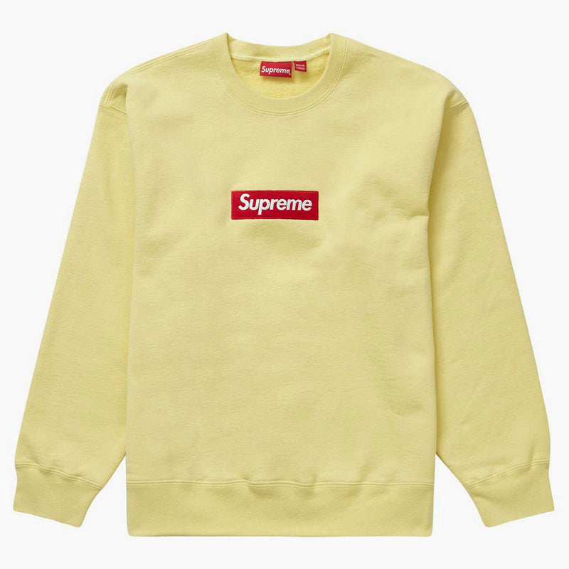 Supreme Box Logo Crewneck (FW22) Pale Yellow