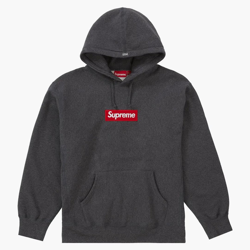 Supreme Box Logo Hooded Sweatshirt (fw21) Charcoal