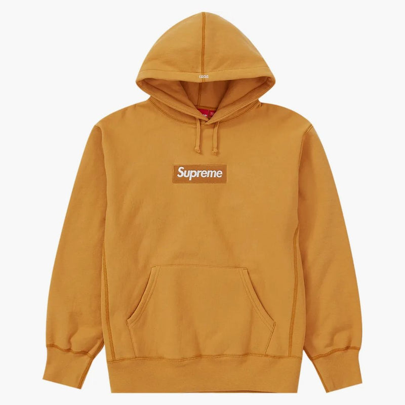 Supreme Box Logo Hooded Sweatshirt (fw21) Light Mustard