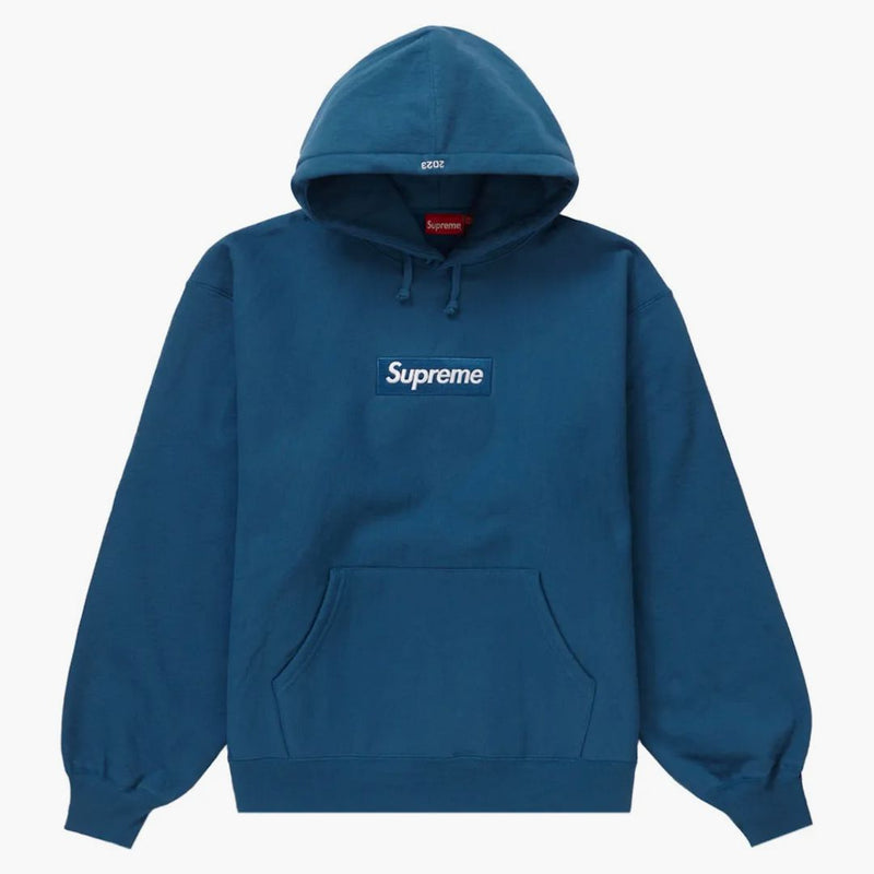 Supreme Box Logo Hooded Sweatshirt (fw23) Blue