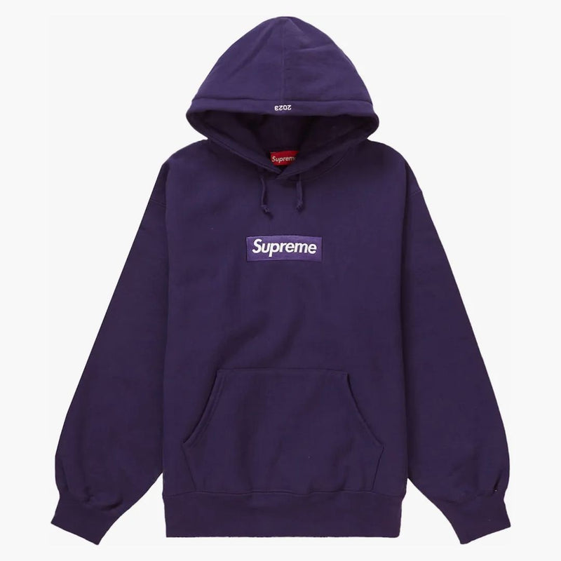 Supreme Box Logo Hooded Sweatshirt (fw23) Dark Purple