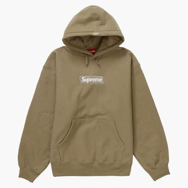 Supreme Box Logo Hooded Sweatshirt (fw23) Dark Sand