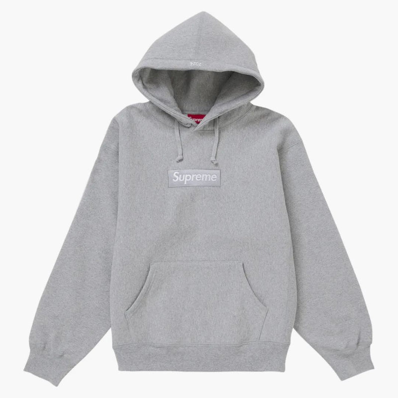 Supreme Box Logo Hooded Sweatshirt (fw24) Heather Grey