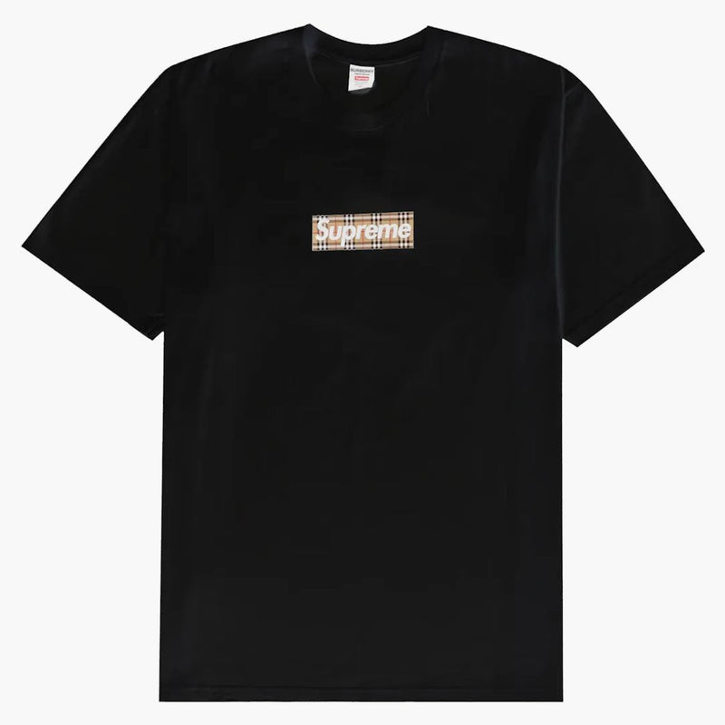 Supreme Burberry Box Logo Tee Black