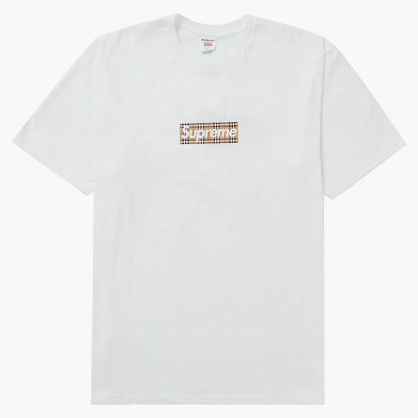 Supreme Burberry Box Logo Tee White