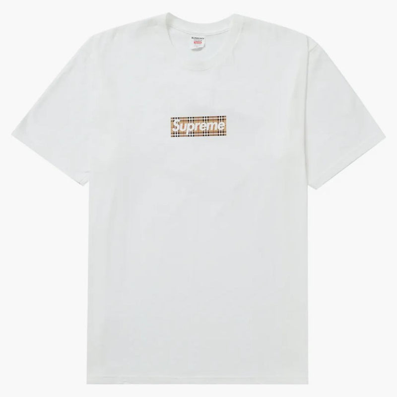 Supreme Burberry Box Logo Tee White