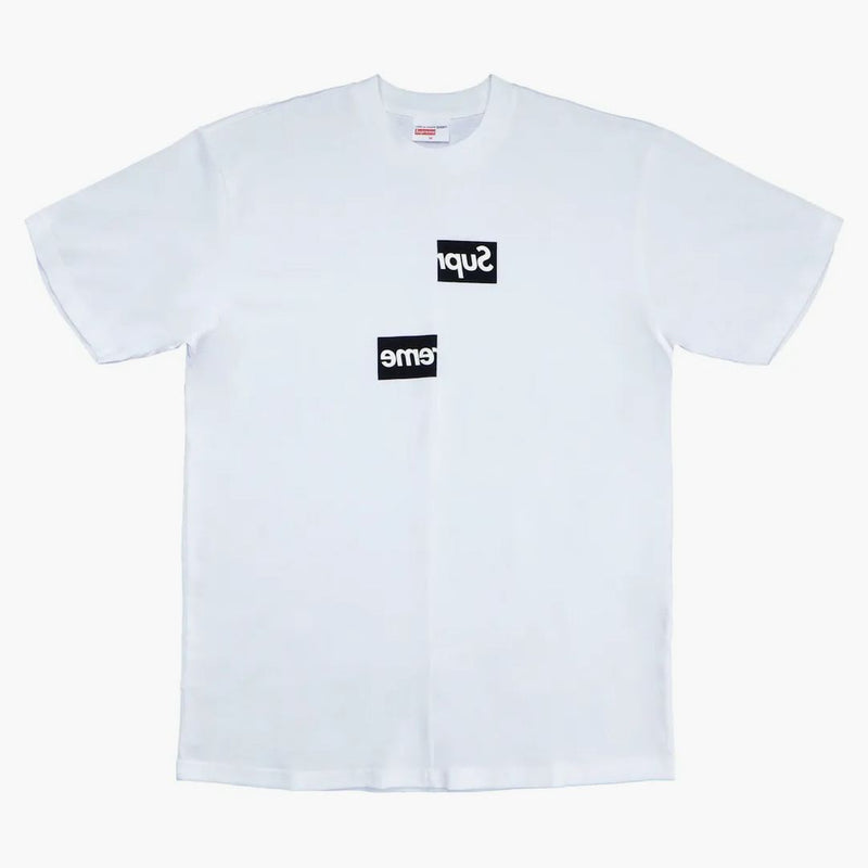 Supreme Comme Des Garcons Shirt Split Box Logo Tee White