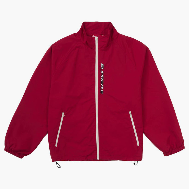 Supreme Contrast Zip Track Jacket Red