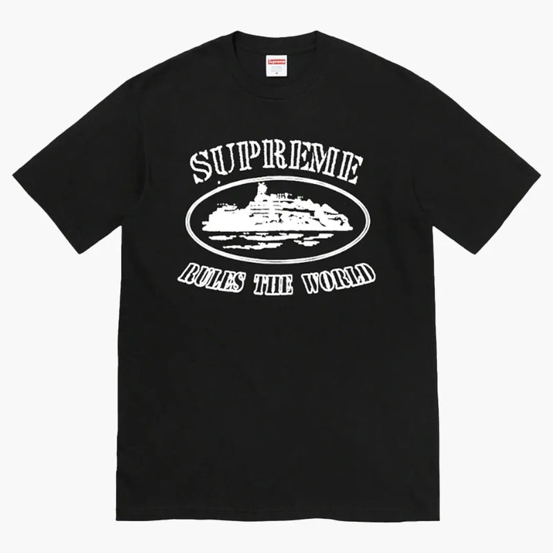 Supreme/Corteiz Rules The World Tee Black