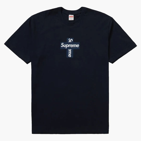 Supreme Cross Box Logo Tee Navy