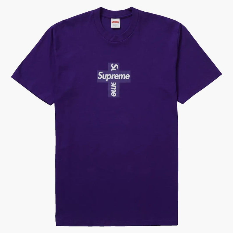 Supreme Cross Box Logo Tee Purple