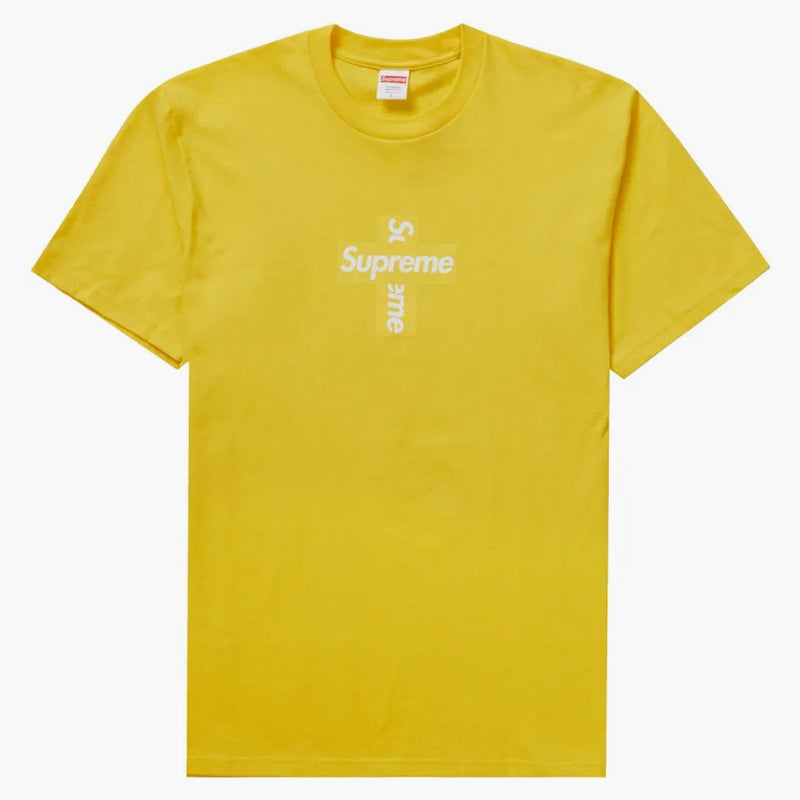 Supreme Cross Box Logo Tee Yellow