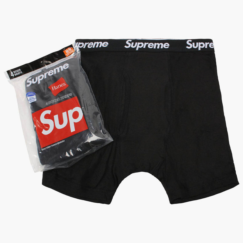 Supreme Hanes Boxer Briefs (4 Pack) Black