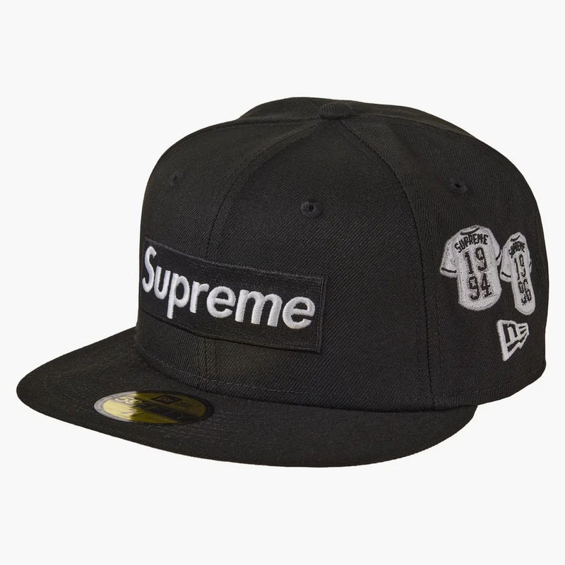 Supreme Jerseys Box Logo New Era Fitted Hat Black