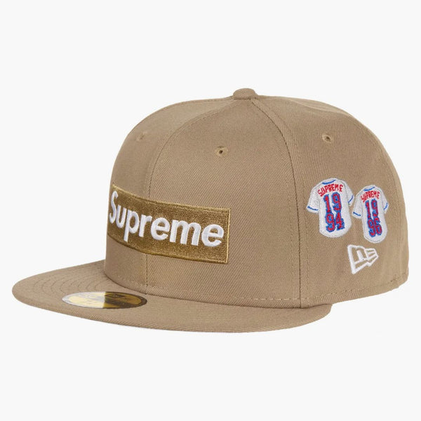 Supreme Jerseys Box Logo New Era Fitted Hat Khaki