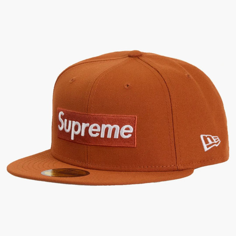 Supreme Mlb Teams Detroit Box Logo New Era 59fifty Fitted Cap Burnt Orange