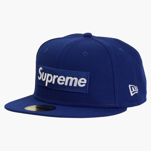 Supreme Mlb Teams Los Angeles Box Logo New Era 59fifty Fitted Cap Dark Royal