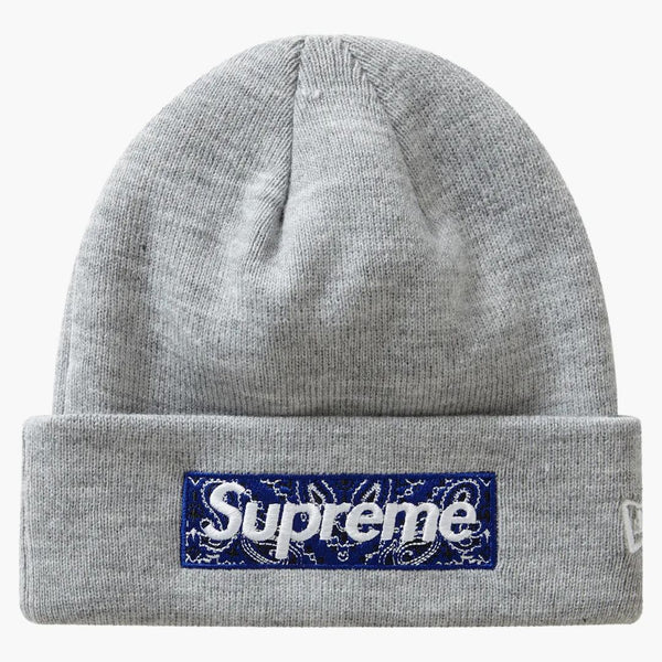 Supreme New Era Box Logo Beanie (fw19) Heather Grey